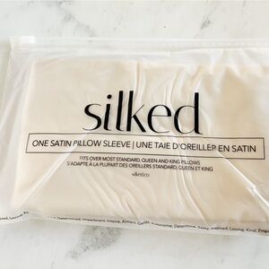 NWT: Silked Satin Pillow Case luxury